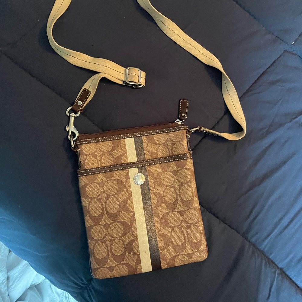 Coach Crossbody Purse Brown and Tan
